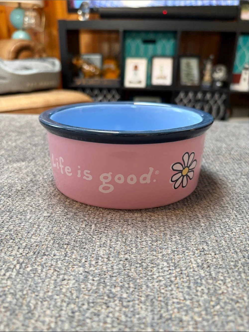 Life Is Good pink ceramic